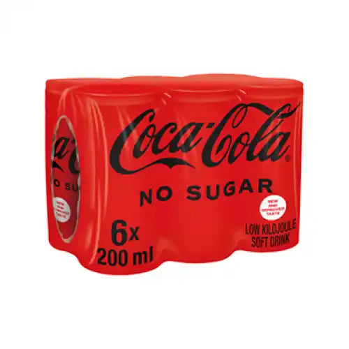 Coke No Sugar 200ml x 6
