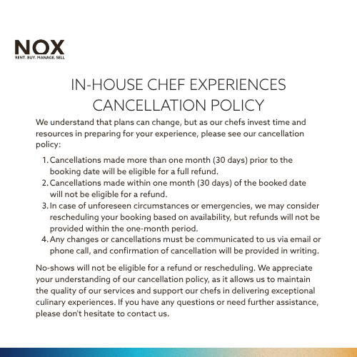 In-House Chef Dinner Experience