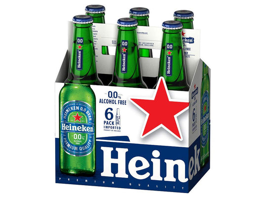 Heineken 0.0% 330ml Glass Bottle x 6