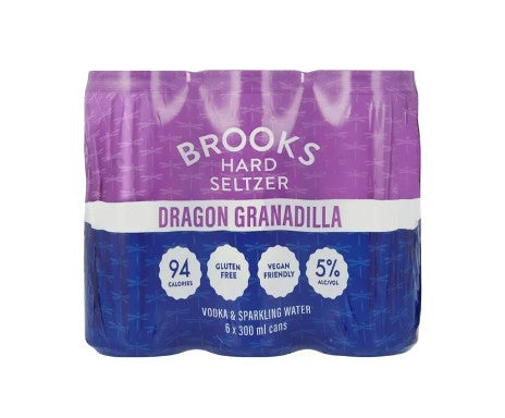 Brooks Seltzers - Dragon Granadilla 300ml 6 Pack