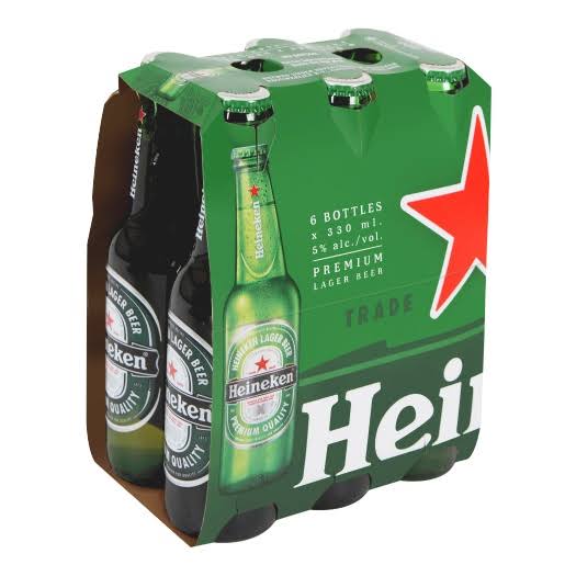 Heineken 330ml Glass Bottle x 6